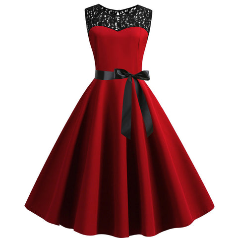 Image of 1950's Lace Vintage Cocktail Party Dress - Itopfox