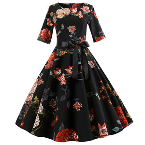 Vintage Retro Cocktail Party Dress - Itopfox