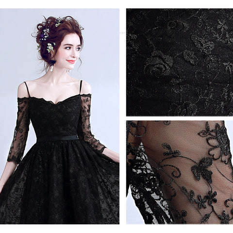 Image of Half Sleeve Lace Cocktail Dress - Itopfox