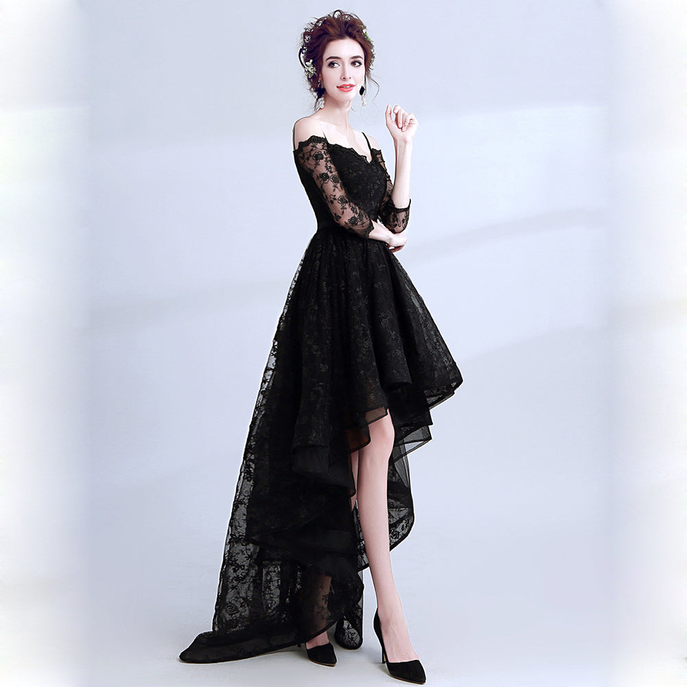 Half Sleeve Lace Cocktail Dress - Itopfox