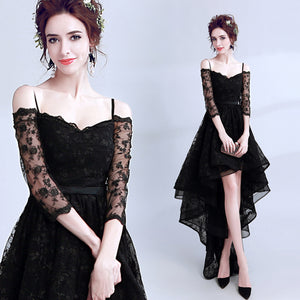 Half Sleeve Lace Cocktail Dress - Itopfox