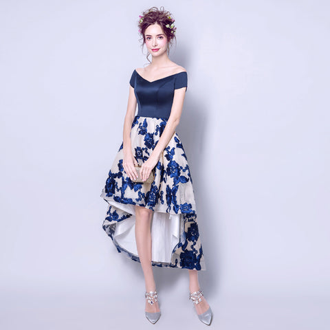 Image of Irregular Hem Banquet Cocktail Dress - Itopfox