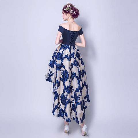 Image of Irregular Hem Banquet Cocktail Dress - Itopfox