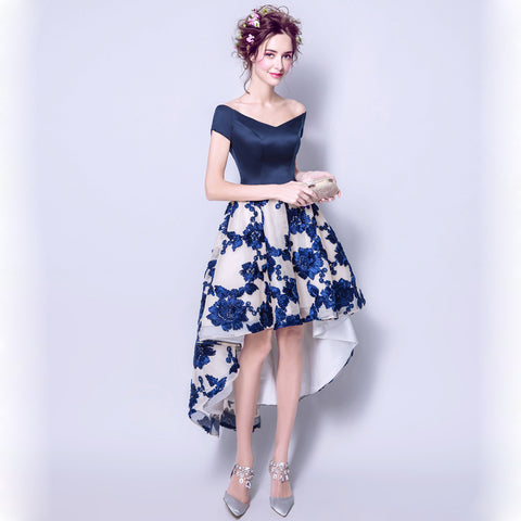 Image of Irregular Hem Banquet Cocktail Dress - Itopfox