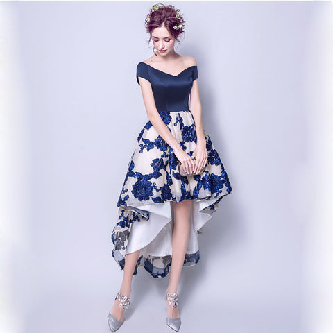 Image of Irregular Hem Banquet Cocktail Dress - Itopfox