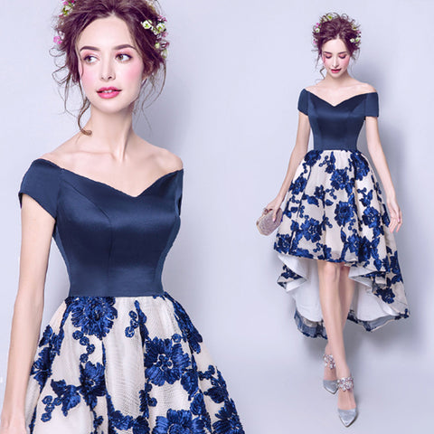 Image of Irregular Hem Banquet Cocktail Dress - Itopfox