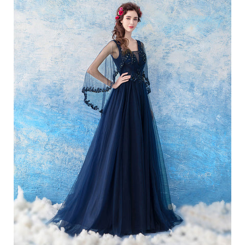 Image of Double V-Neck Maxi Prom Dress - Itopfox