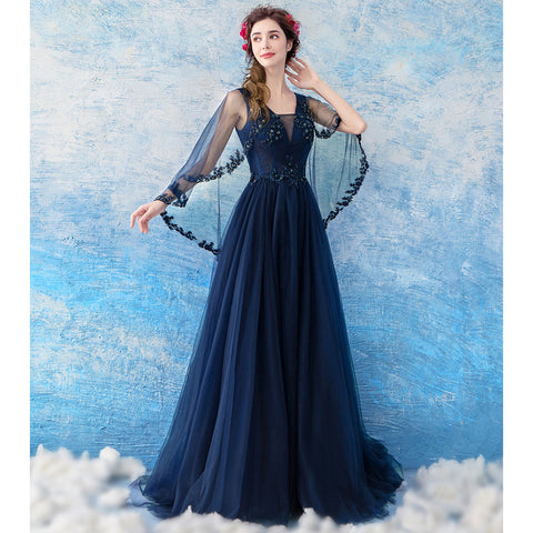 Image of Double V-Neck Maxi Prom Dress - Itopfox
