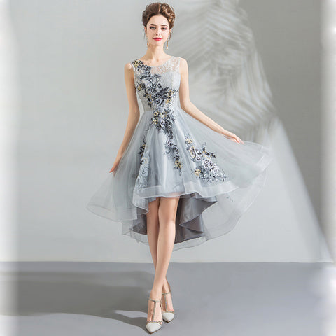Image of Irregular Hem Midi Homecoming Dress - Itopfox
