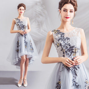 Irregular Hem Midi Homecoming Dress - Itopfox