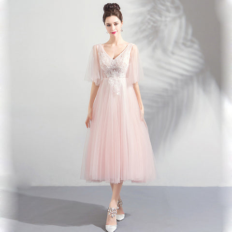 Image of Flare Sleeve Midi Bridesmaid Dress - Itopfox