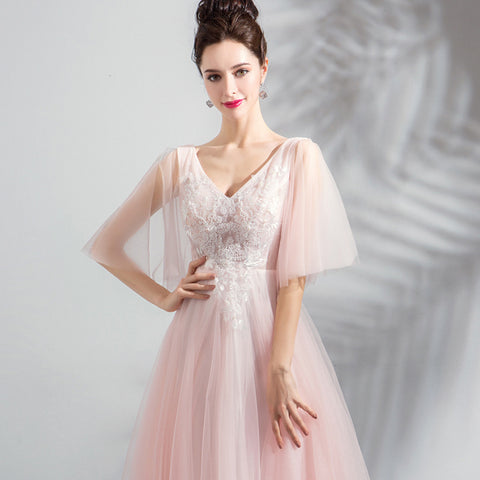 Image of Flare Sleeve Midi Bridesmaid Dress - Itopfox