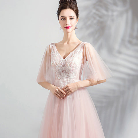 Image of Flare Sleeve Midi Bridesmaid Dress - Itopfox
