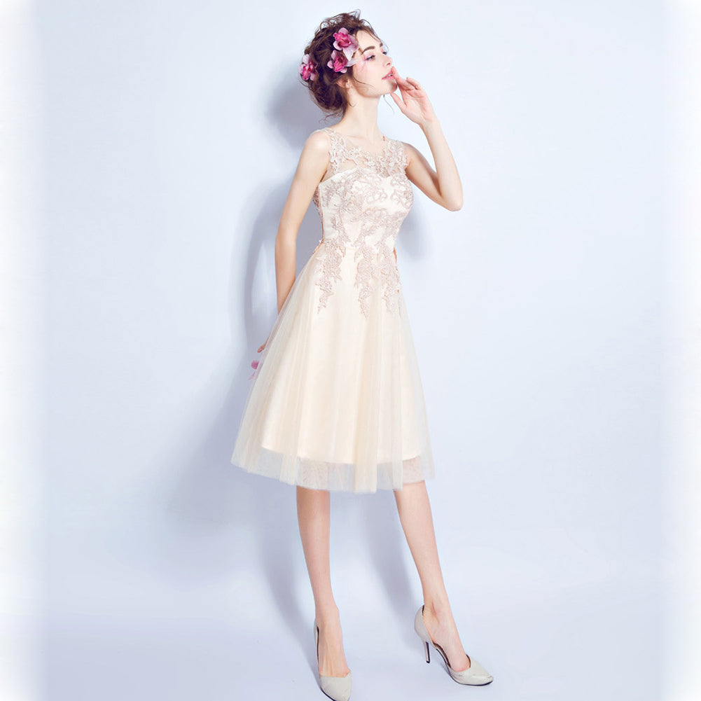 Double Layered Lace Midi Dress - Itopfox