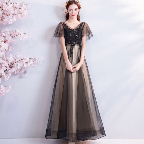 Image of Flare Sleeve Double Layered Maxi Dress - Itopfox