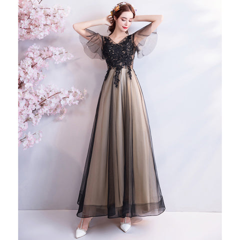 Image of Flare Sleeve Double Layered Maxi Dress - Itopfox