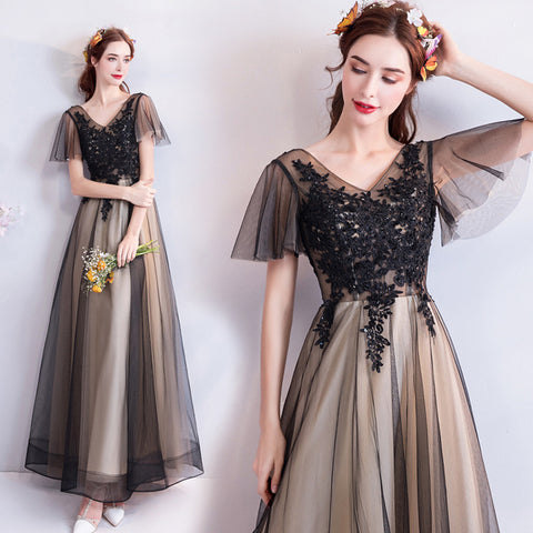 Image of Flare Sleeve Double Layered Maxi Dress - Itopfox