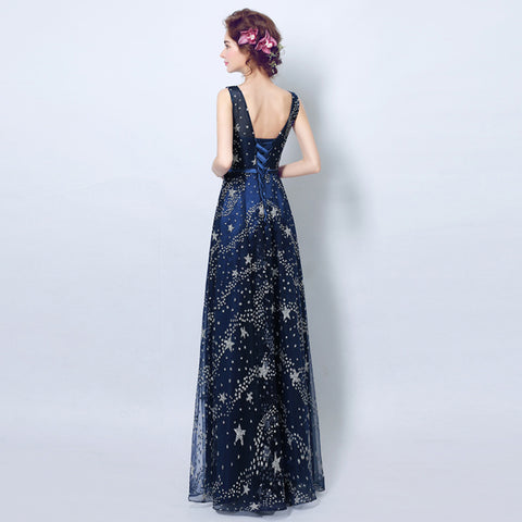 Image of Starry Maxi Chiffon Dress - Itopfox