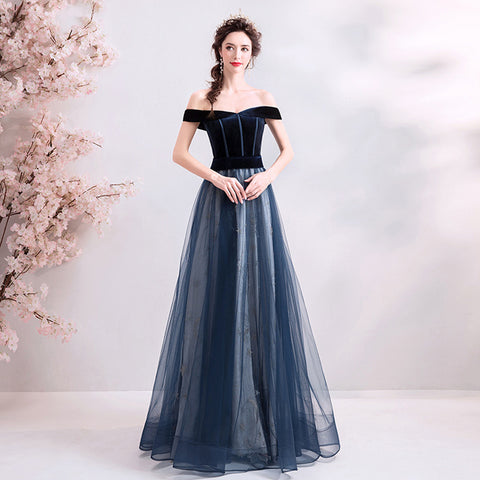 Image of Boat Neck Chiffon Maxi Dress - Itopfox