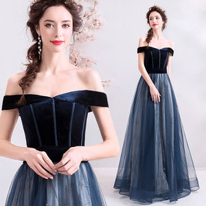 Boat Neck Chiffon Maxi Dress - Itopfox