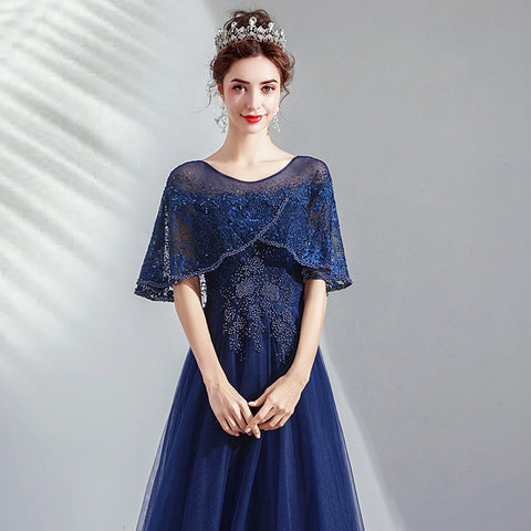 Image of Lace Beads Maxi Prom Dress - Itopfox