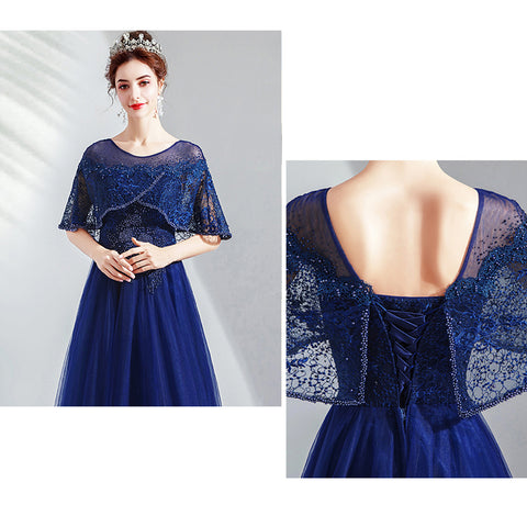 Image of Lace Beads Maxi Prom Dress - Itopfox
