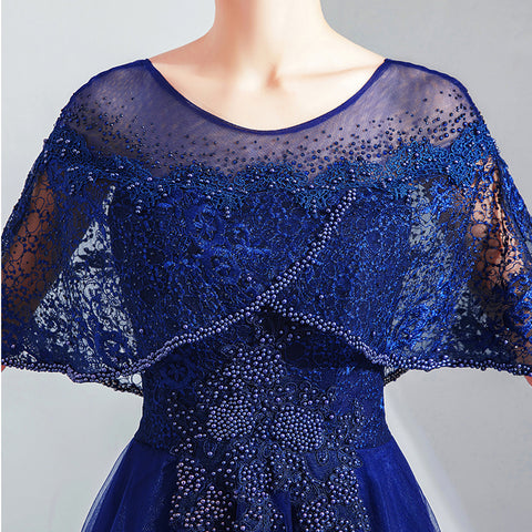 Image of Lace Beads Maxi Prom Dress - Itopfox