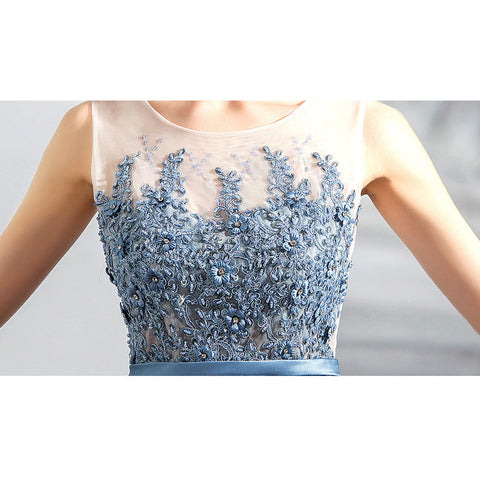 Starry Floral Maxi Prom Dress - Itopfox