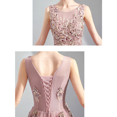 Image of Beading Maxi Chiffon Full Dress - Itopfox