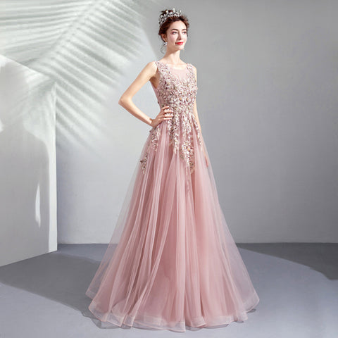 Image of Beading Maxi Chiffon Full Dress - Itopfox