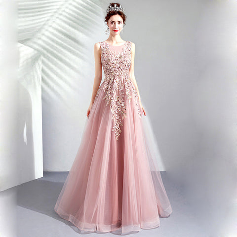 Image of Beading Maxi Chiffon Full Dress - Itopfox