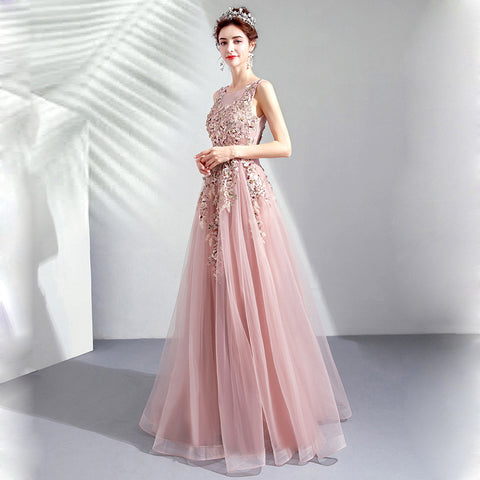 Image of Beading Maxi Chiffon Full Dress - Itopfox