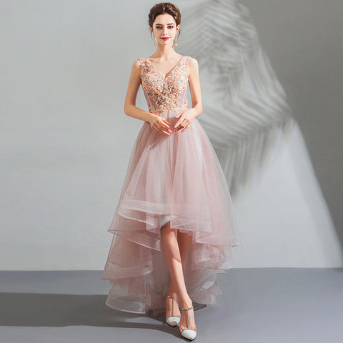 Image of Irregular Chiffon Prom Dress - Itopfox