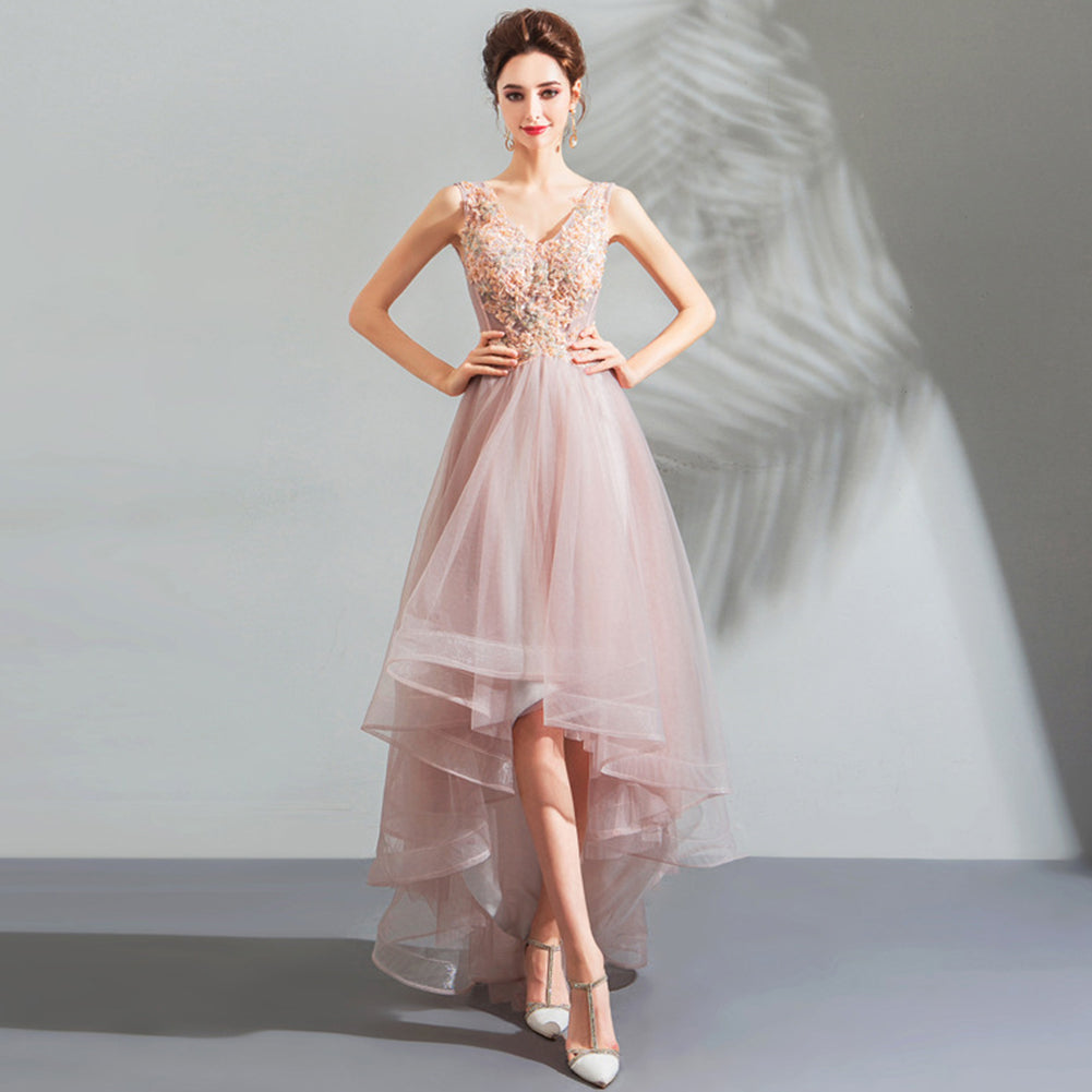 Irregular Chiffon Prom Dress - Itopfox
