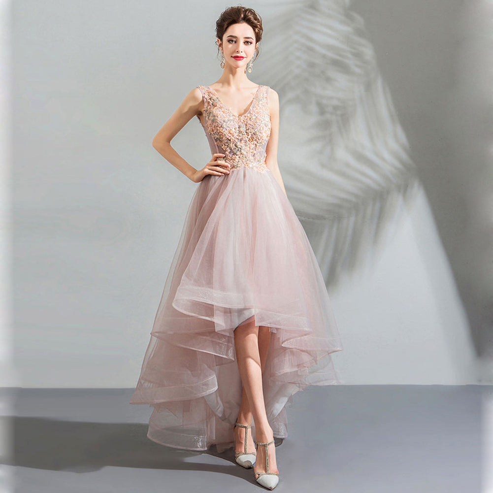 Irregular Chiffon Prom Dress - Itopfox