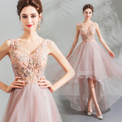 Image of Irregular Chiffon Prom Dress - Itopfox