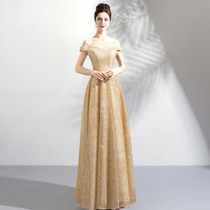 Boat Neck Bling-Bling Dress - Itopfox