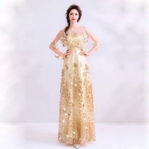 Image of Paillettes Maxi Full Dress - Itopfox