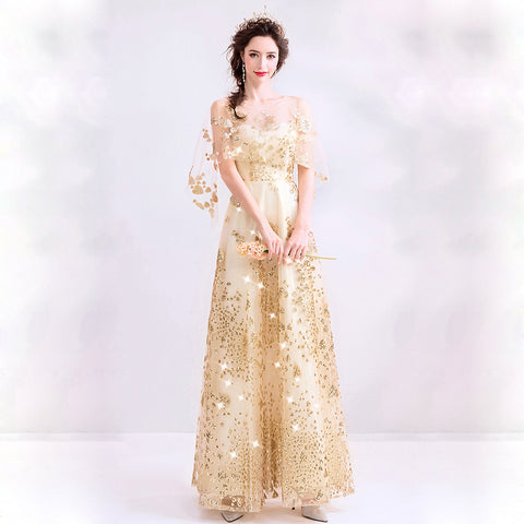 Image of Paillettes Maxi Full Dress - Itopfox