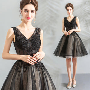 V-Neck Chiffon Homecoming Dress - Itopfox