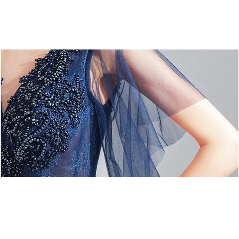 Image of V-Neck Beading Chiffon Maxi Dress - Itopfox