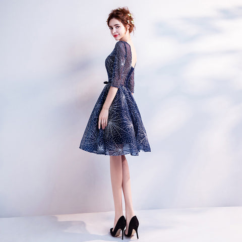 Image of Starry Half Sleeve Midi Dress - Itopfox