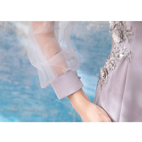 Image of Long Sleeve Draggle Tail Dress - Itopfox