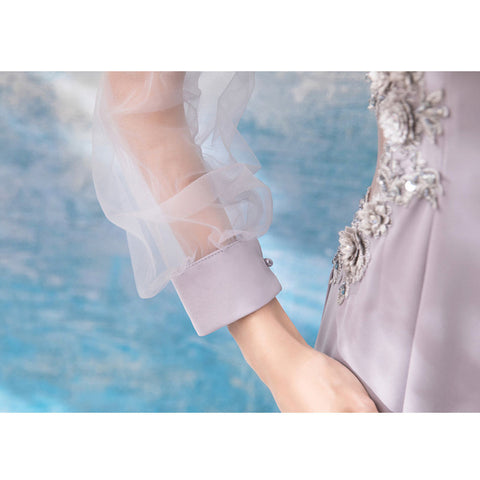 Long Sleeve Draggle Tail Dress - Itopfox