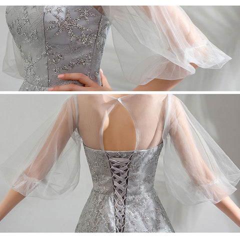 Image of Half Sleeve Sweetheart Maxi Dress - Itopfox