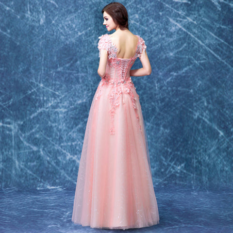 Image of Lace Embroidery V-Neck Maxi Dress - Itopfox