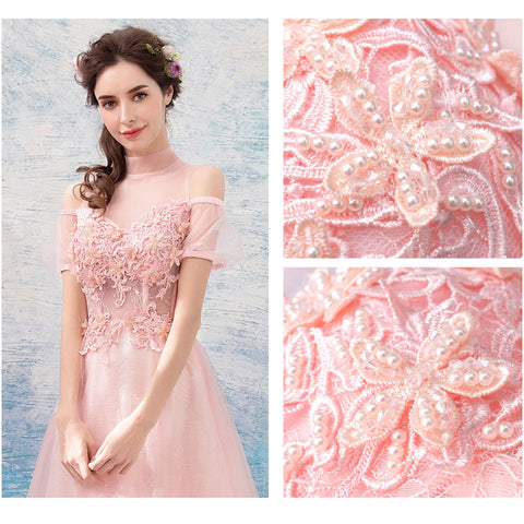 Image of Beading Off Shoulder Full Dress - Itopfox