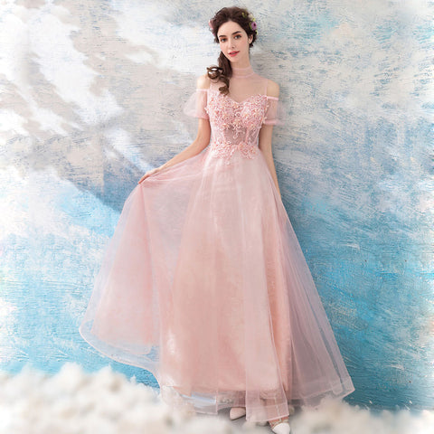 Image of Beading Off Shoulder Full Dress - Itopfox