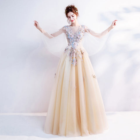 Image of Lace Decorations Tunic Prom Dress - Itopfox