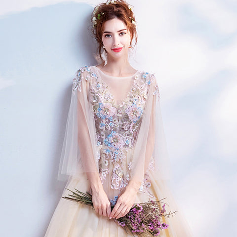 Image of Lace Decorations Tunic Prom Dress - Itopfox